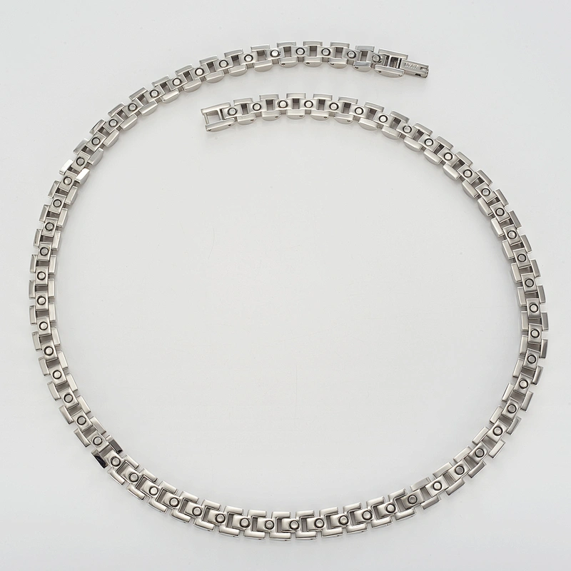 Wollet Unisex Comfortable Fit Chains Jewelry Gift Good Energy Magnetic Stainless Steel Necklace