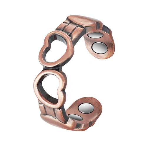 Wollet Original Pain Relief Pure Copper Antique Finger Rings Jewelry Bio Magnetic Therapy Copper Ring For Arthritis