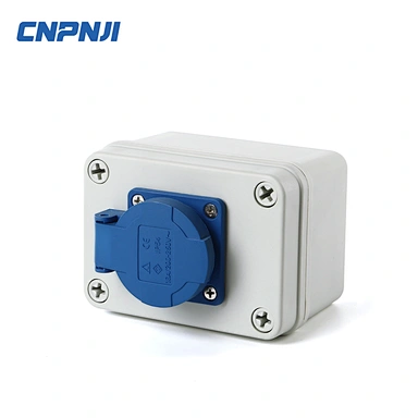 Utility mcb electrical wall mount back socket box with round plug