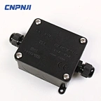 Waterproof 2 Way  Black 76*51*36mm metal screw double sided Electrical Junction Box with Terminal Strip