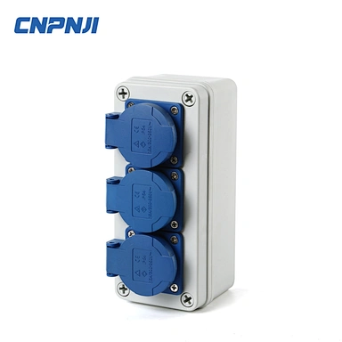 CNPINJI IP67 Connector Interlocking  Socket Outlet Industry Electric Plug Socket Box 3 socket