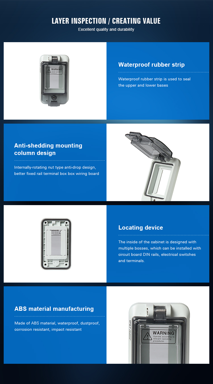 ABS Outdoor ABS Plastic transparent cover panel box electric control box