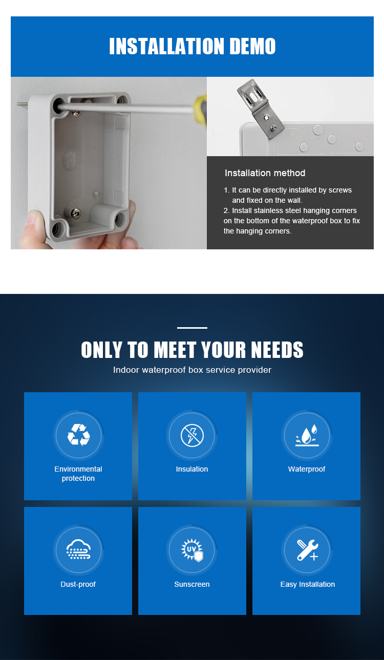 ABS Outdoor ABS Plastic transparent cover panel box electric control box
