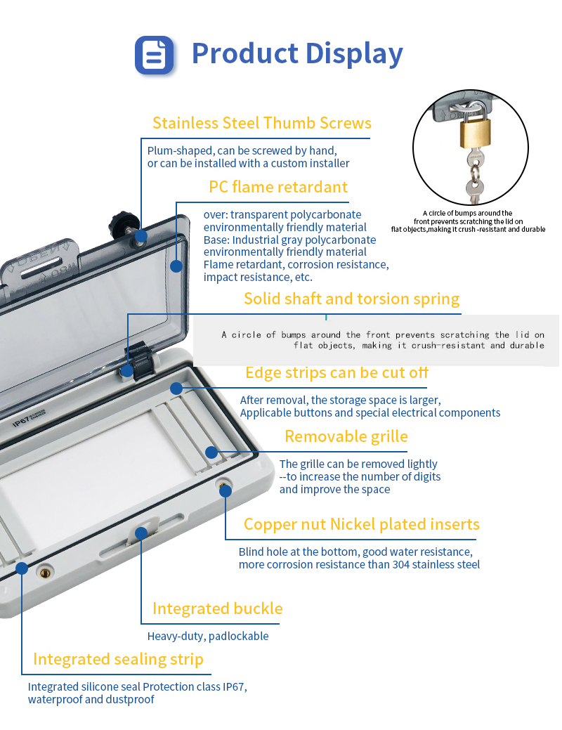 ABS Outdoor ABS Plastic transparent cover panel box electric control box