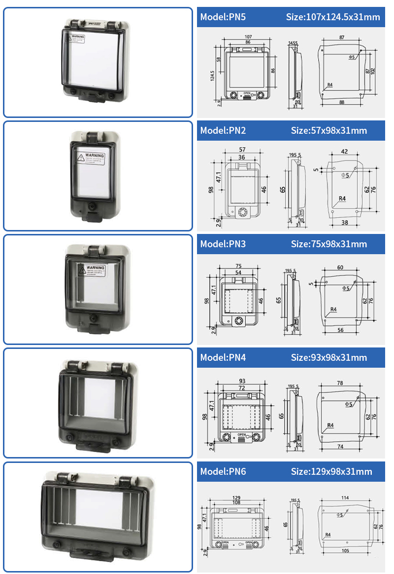 ABS Outdoor ABS Plastic transparent cover panel box electric control box