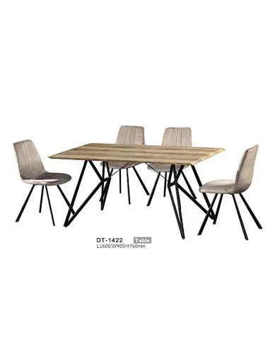dining table with metal