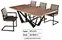 rectangular table with metal legs