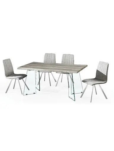 dining table with glass