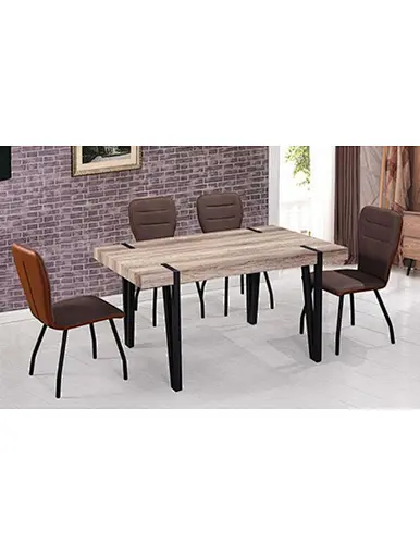 dining table with metal