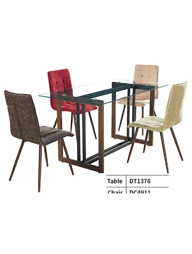 tempered clear glass table