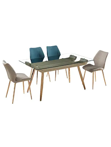 tempered clear glass table