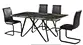 dining table with metal