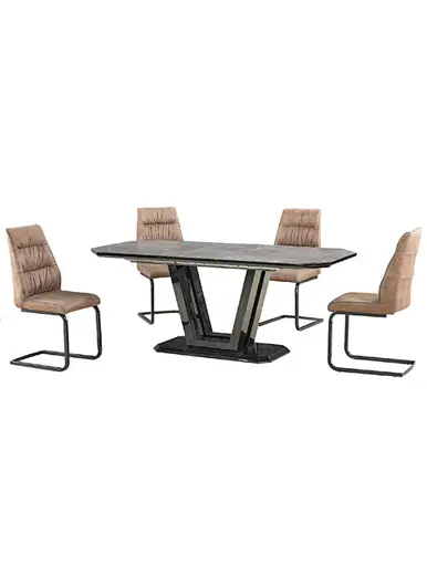 rectangular table with metal legs