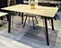 rectangular table with metal legs