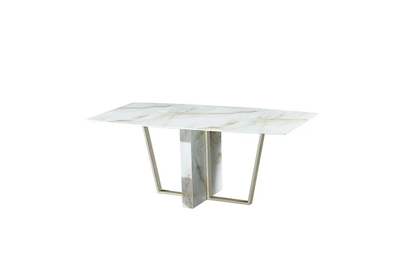 dining table with metal