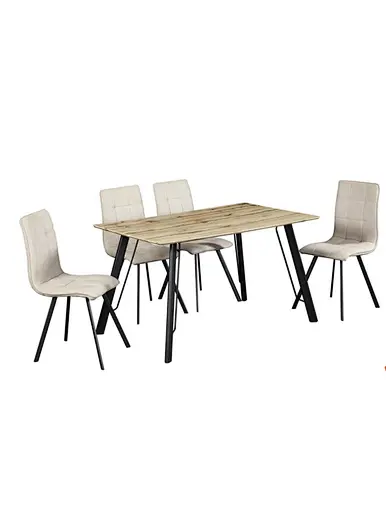 dining table with metal