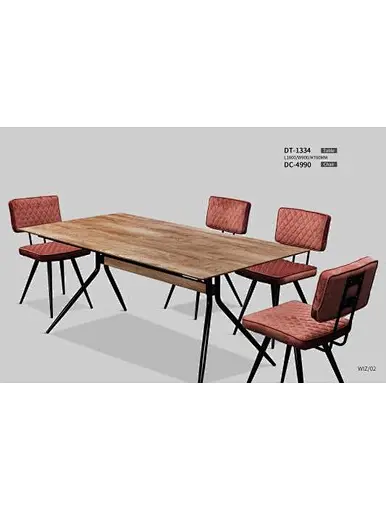 dining table with metal
