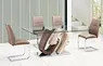 pedestal glass dining table