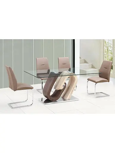 pedestal glass dining table
