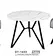 glass table with acrylic legs