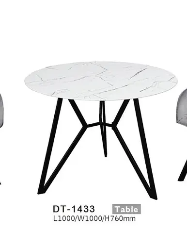 glass table with acrylic legs