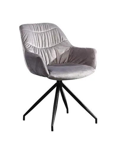 modern grey fabric dining chair