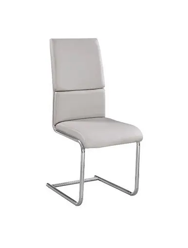 white faux leather chair