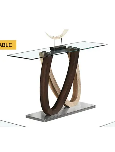 glass console table