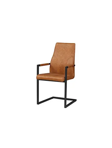 modern faux leather metal chair