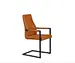 modern faux leather metal chair