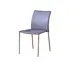 white faux leather chair