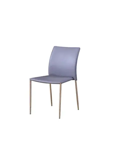 white faux leather chair