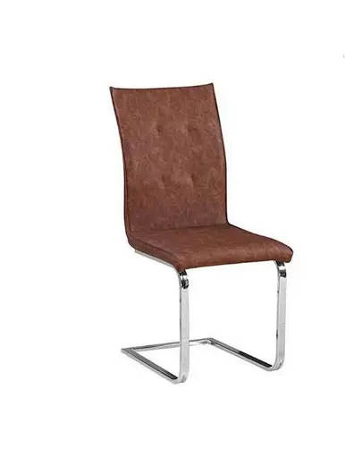 modern faux leather metal chair