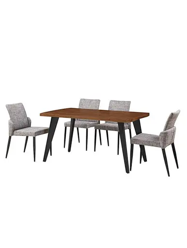 rectangular table with metal legs