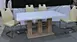 dining table with glass base