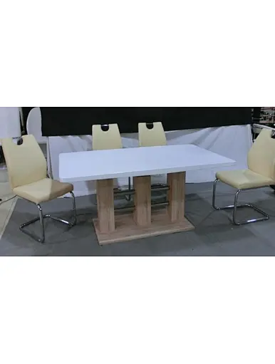 dining table with glass base
