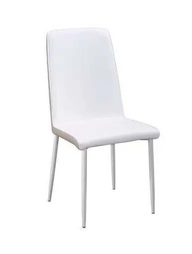 modern faux leather metal chair