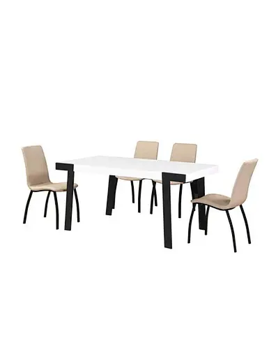 dining table with metal