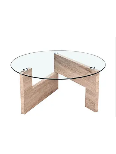 tempered clear glass table