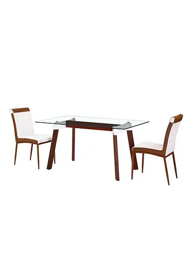 6 seater glass dining table