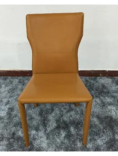 modern faux leather metal chair