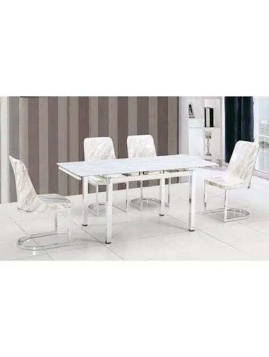 dining table with metal