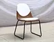 black chair dining leather