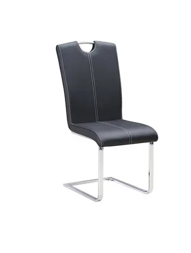 dining chair metal leather