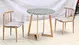 glass coffee table with mdf table legs