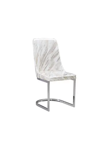 modern yellow fabric dining chair