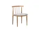 white upholstered dining chair