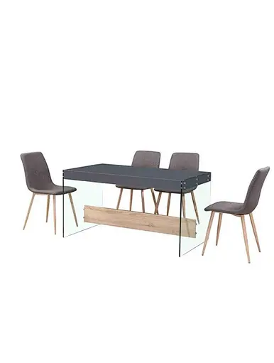 tempered clear glass table