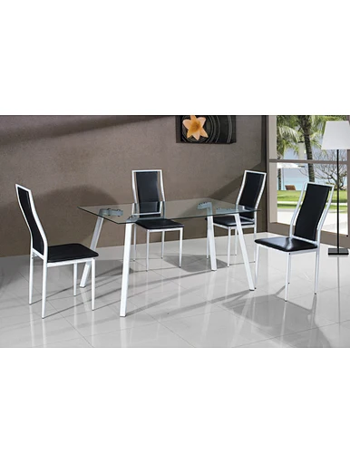 rectangular table with metal legs