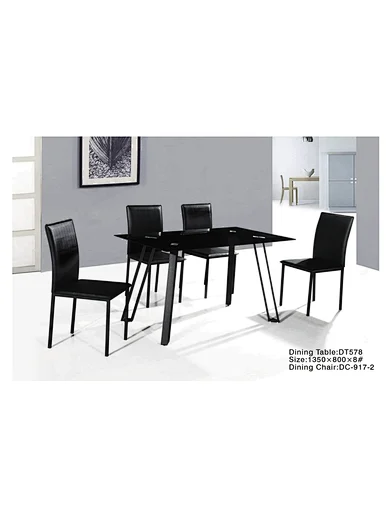 dining table with metal